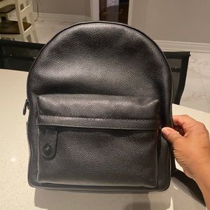 Coach Academy Black on Black Backpack.